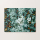 石目付き緑大理石テクスチャ ジグソーパズル (横)