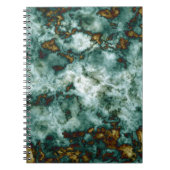 石目付き緑大理石テクスチャ ノートブック (正面)