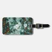 石目付き緑大理石テクスチャ ラゲッジタグ (正面横)