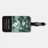 石目付き緑大理石テクスチャ ラゲッジタグ (裏面横)