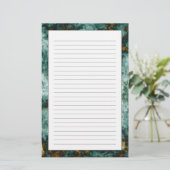石目付き緑大理石テクスチャ 便箋 (スタンド正面)