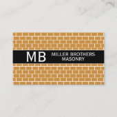 石積みレンガさびレンガテンプレートメイスン 名刺 (正面)