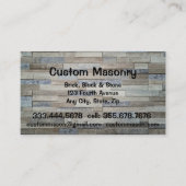 石積みレンガ、ブロックストーンカスタムビジネスブシン 名刺 (正面)