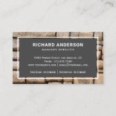 石積み建築石壁の石材 名刺 (裏面)