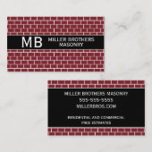 石積み煉瓦テンプレートミニマリストブシ 名刺 (正面/裏面)