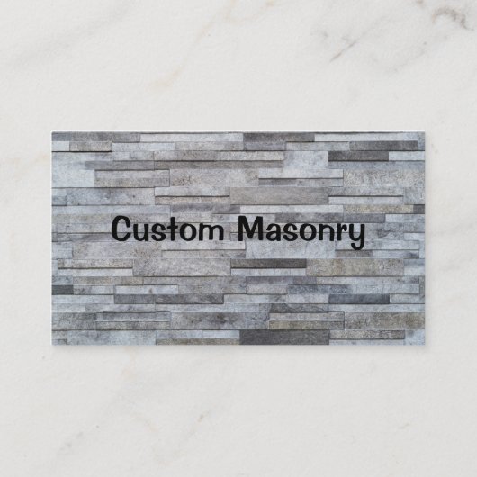 石積み煉瓦、ブロック石カスタム工事業 名刺 (裏面)