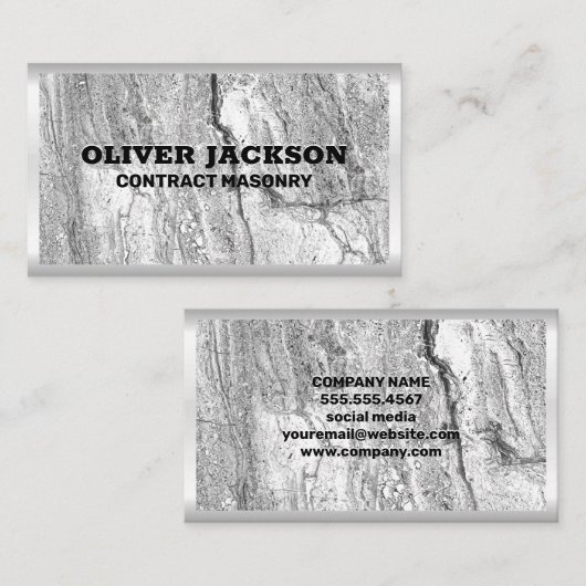 石積み | 建築 | 建物材料 名刺 (正面/裏面)