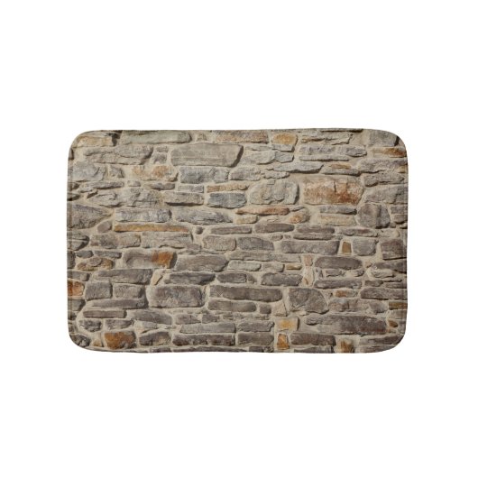 石素朴の壁、テクスチャ付き装飾 バスマット (正面)