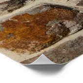 石素朴の壁、テクスチャ付き装飾 ポスター (角)