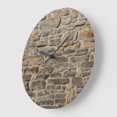石素朴の壁、テクスチャ付き装飾 ラージ壁時計 (傾斜)