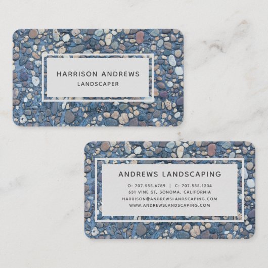 石素朴石通路 |造園 名刺 (正面/裏面)