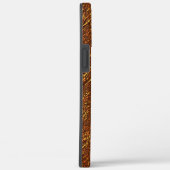 石素朴積スタイル茶色と金ゴールドトーン Case-Mate iPhoneケース (裏面 / 右)