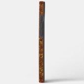 石素朴積スタイル茶色と金ゴールドトーン Case-Mate iPhoneケース (裏面 / 左)