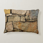 石組みの地肌に織り出した石壁 アクセントクッション (裏面)