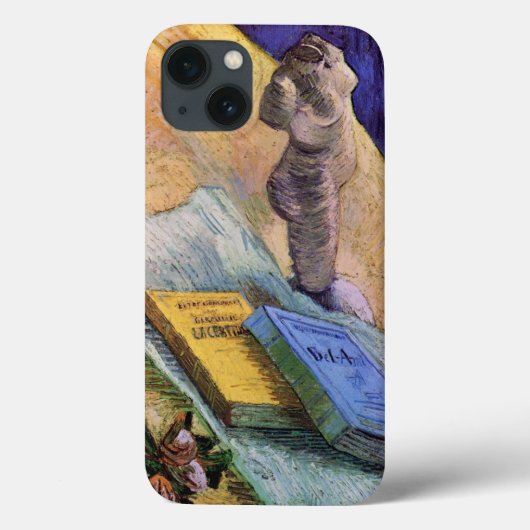 石膏の小像、バラと小説 ヴィンセント・ヴァン・ゴッホ Case-Mate iPhoneケース (裏面)
