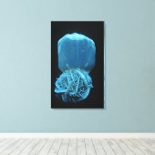 石膏亜セレン酸型枠、蛍光鉱物pho キャンバスプリント (インサイチュ (ウッドフロア))