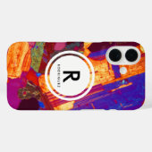 石膏付き花崗岩の薄い断面プレートモノグラム Case-Mate iPhoneケース (裏面 (横))