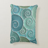 石膏壁と渦巻き模様のシームレスなテクスチャ アクセントクッション (裏面(縦))