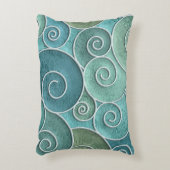 石膏壁と渦巻き模様のシームレスなテクスチャ アクセントクッション (正面(垂直))