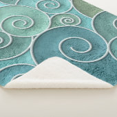 石膏壁と渦巻き模様のシームレスなテクスチャ シェルパブランケット (3/4)