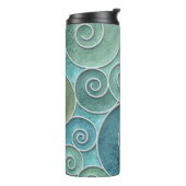 石膏壁と渦巻き模様のシームレスなテクスチャ タンブラー (回転左)