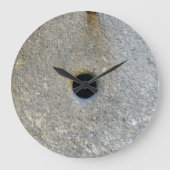 石臼の製造所の石の小麦粉のムギの穀物のパンのにやにや笑い ラージ壁時計 (正面)