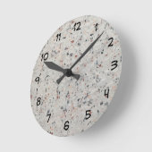 石花崗岩ルックデザイナーの壁時計 ラウンド壁時計 (傾斜)