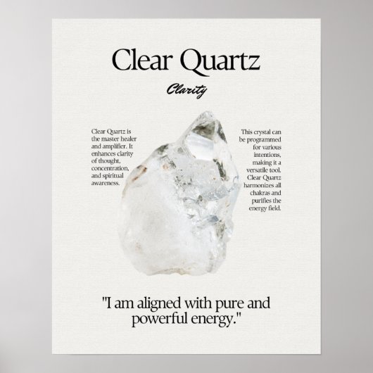 石英澄ん宝石結晶意味カード ポスター (正面)