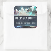 石英澄ん結晶パール職人の製品ラベル スクエアシール (バッグ)