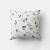 石英結晶岩地質イラストレーション クッション (裏面)