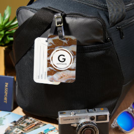 石英静脈とモノグラムのChert Rock ラゲッジタグ