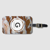 石英静脈とモノグラムのChert Rock ラゲッジタグ (正面横)
