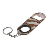 石英静脈を持つチャート キーホルダー栓抜き (正面アングル)