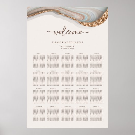 石製大理石製座席図 ポスター (正面)