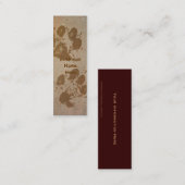 石造りのしおりの名刺の足のプリント スキニー名刺 (正面/裏面)