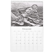 石造りのカレンダーの人 カレンダー (2月 2026)