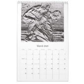 石造りのカレンダーの人 カレンダー (3月 2026)