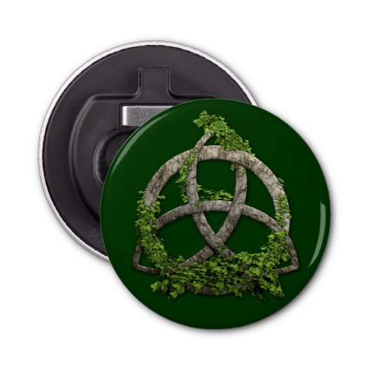 石造りのケルト族の三位一体の結び目 栓抜き (正面)