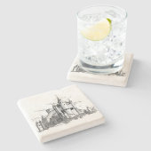 石造りのコースター- Alcazar ストーンコースター (横)