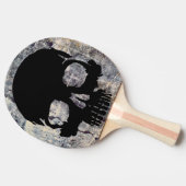 石造りのスカル 卓球ラケット (横)