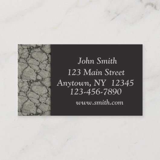 石造りのボーダー名刺 名刺 (正面)