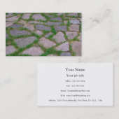 石造りのモザイクテラスはかわいらしく自然なパターンに投石します 名刺 (正面/裏面)