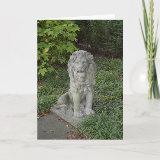 石造りのライオン カード (正面)