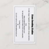 石造りの住居のスタジオの名刺 名刺 (裏面)