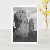 石造りの円 カード (黄色い花)