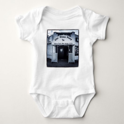 石造りの子馬 ベビーボディスーツ (正面)
