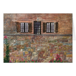 石造りの家の 水彩画