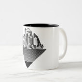 石造りの島のマグ ツートーンマグカップ (正面右)