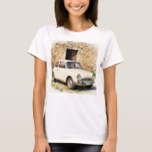 石造りの建物とビンテージカー Tシャツ (正面)
