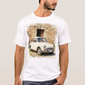 石造りの建物とビンテージカー Tシャツ (正面)